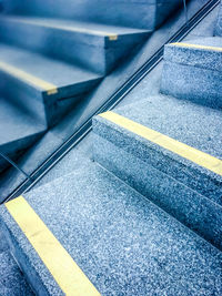 High angle view of staircase