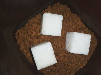 Close-up high angle view of bread