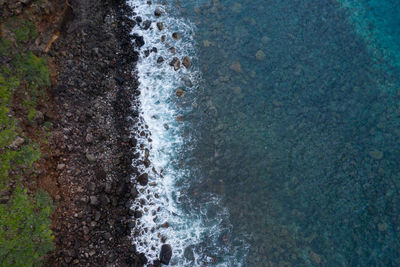 High angle view of sea