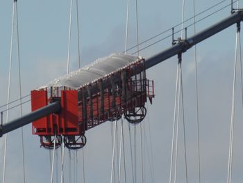 Low angle view of sailboat against sky