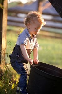 Side view of young woman looking away
