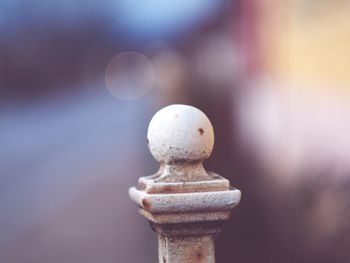 Close-up of statue against sky