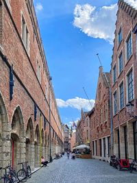 Low angle view of buildings in city