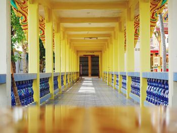 Empty corridor of building