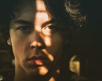 Close-up portrait of young man