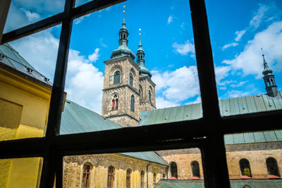 Low angle view of buildings against sky