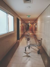 Empty corridor in building