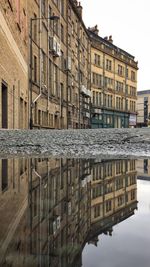 Reflection of buildings in canal