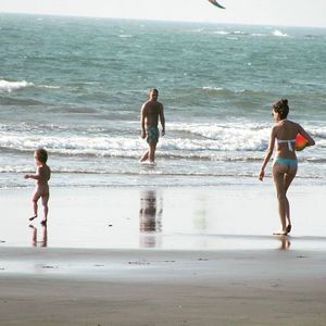 People enjoying at beach