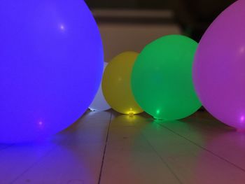 Close-up of multi colored balloons