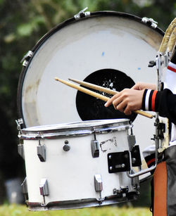 Using a musical drumstick