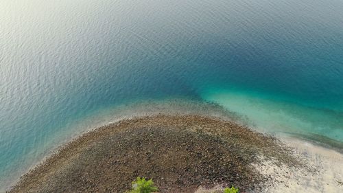 High angle view of beach