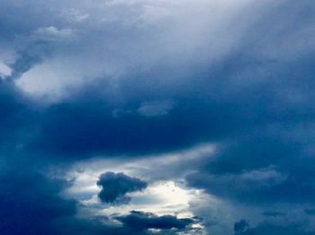 Low angle view of clouds in sky