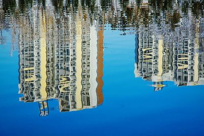 Reflection of buildings on water