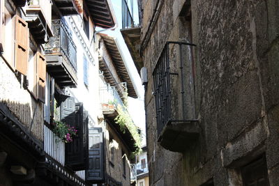 Low angle view of houses in city