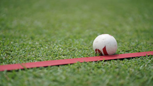 Close-up of ball on grass