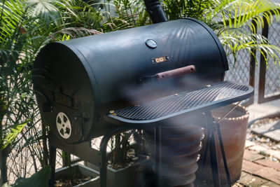 Close-up of mailbox on field
