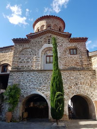 Low angle view of historical building against sky