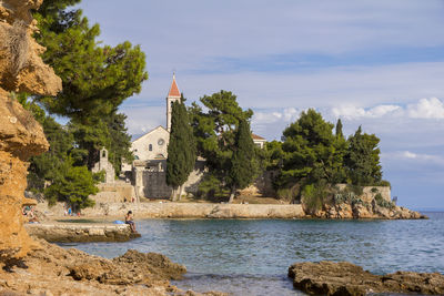 View of church at waterfront