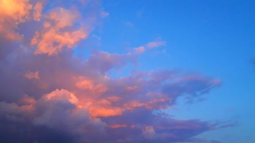 Low angle view of clouds in sky