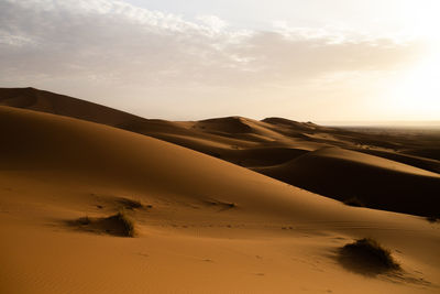 Scenic view of desert against sky