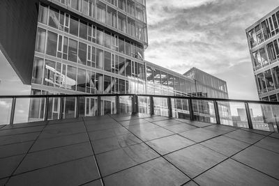 Modern building against sky in city