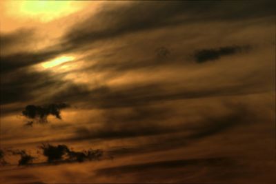 Low angle view of cloudy sky