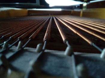 Close-up of piano keys