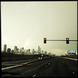 Road passing through highway