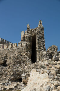 Low angle view of old ruin