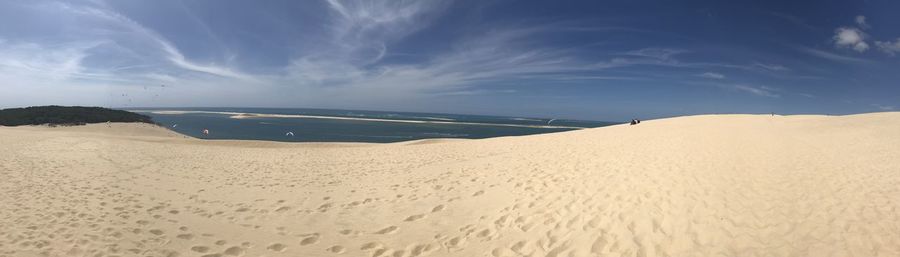 Panoramic view of beach against sky