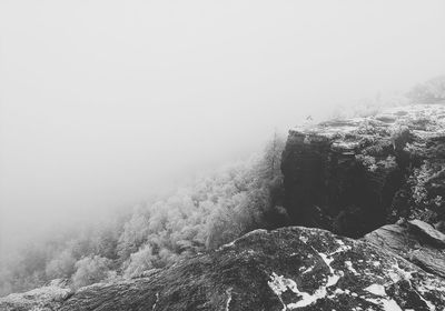 Scenic view of rocky mountains against sky