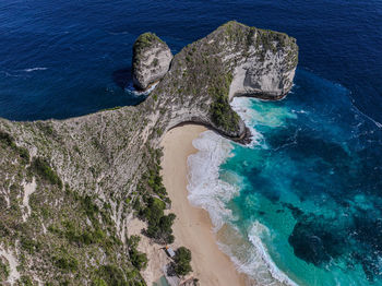 High angle view of beach