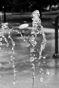 Close-up of water drops on ice