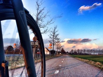 Road with trees in background