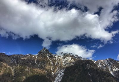 Panoramic view of mountains against sky