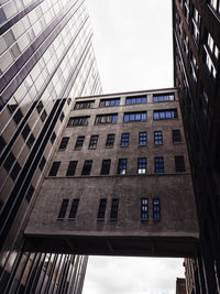 Low angle view of modern building against sky