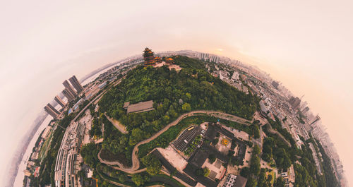 High angle view of cityscape