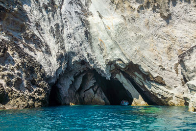 Cave in the cliffs, orua bay