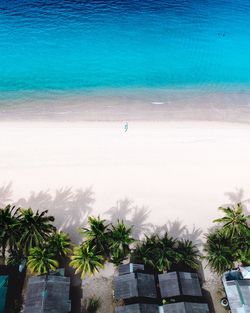 Aerial view of beach during sunny day