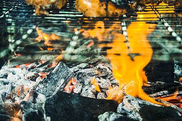 orange color, autumn, leaf, change, fallen, sunlight, close-up, outdoors, high angle view, no people, leaves, nature, burning, falling, dry, season, water, reflection, day, flame