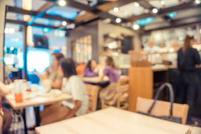 People sitting in restaurant