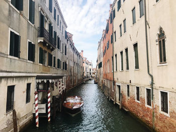 Canal amidst buildings in city