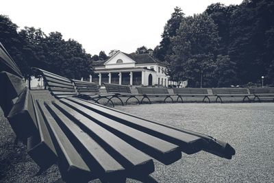 Built structure with trees in background