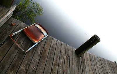 Close-up of chair on table