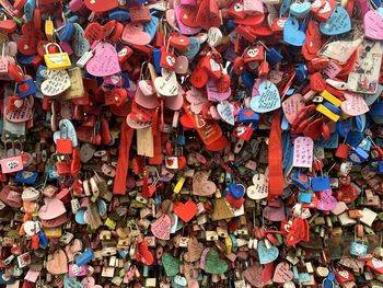 Full frame shot of padlocks