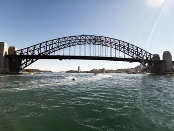 View of bridge over sea