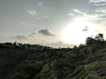 Scenic view of land against sky