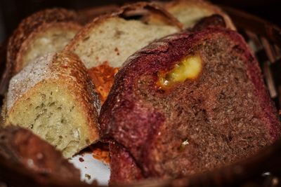 Close-up of bread on plate