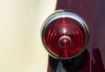 Cropped image of vintage car tail light